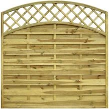 San Remo Bowtop Fence Panel with Trellis